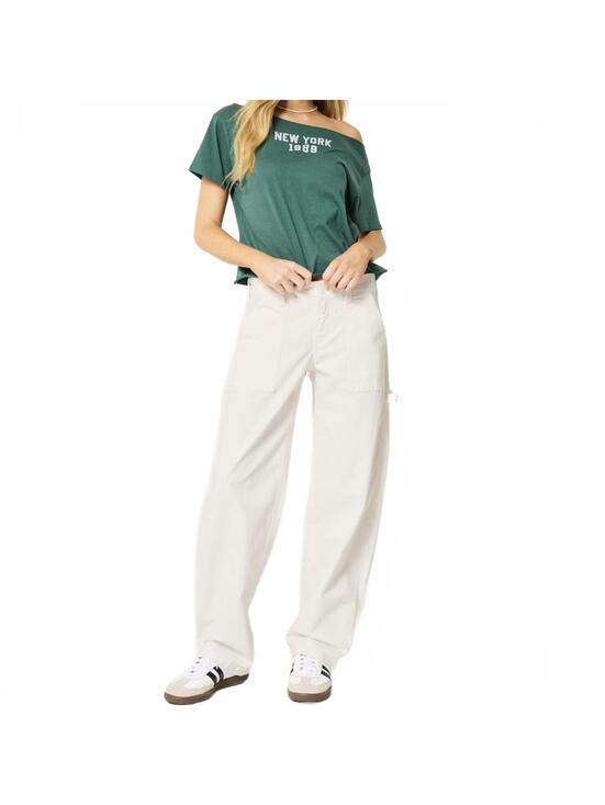 Hollister Pants - Hollister Low-Rise Tapered Baggy Carpenter Pants Cloud White Size 00S
